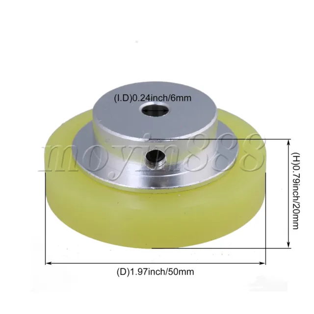 Aluminum Silicone Encoder Wheel Meter Wheel for Rotary Encoder 50x6mm 2