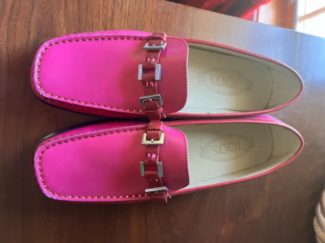 tods womens shoes size 7.5 hot pink 