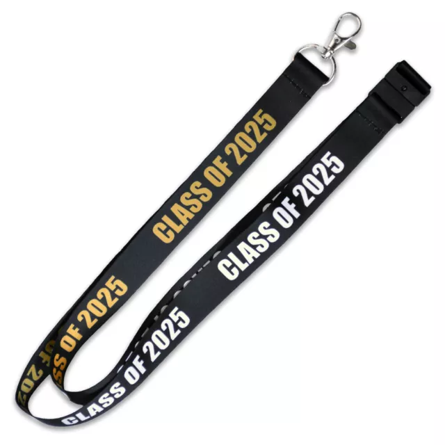 PinMart's Class of 2025 School Graduation Lanyard ID Name Badge Holder Keychain