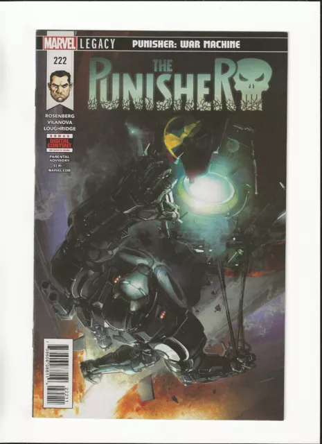 Punisher #222 vol 11 War Machine Clayton Crain Cover High Grade 2018