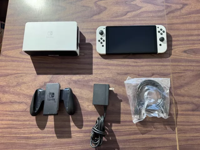 Nintendo Switch OLED Model Console System w/ White Joy-Con, USED LIGHTLY,  OPENED 45496883386