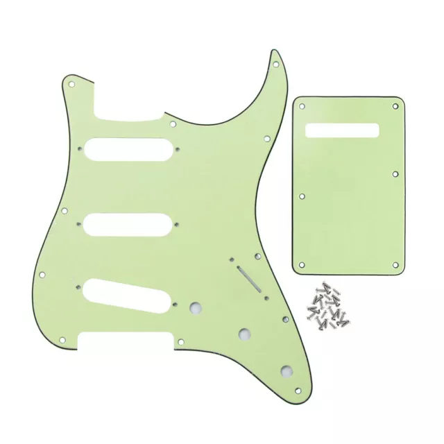 Classique années 50 ST SSS guitare Pickguard 8 trous plaque à gratter arrière trémolo housse 2