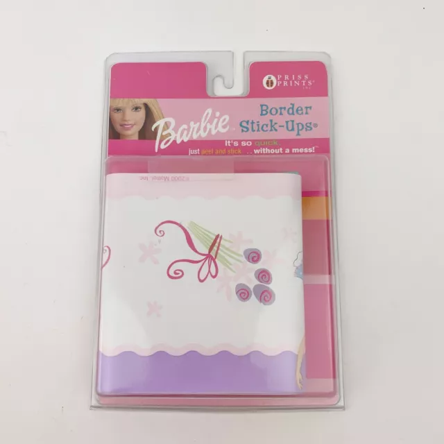 New 2000 Barbie Ballerina Border Stick-Ups Priss Prints Wallpaper 5" x 15 Feet