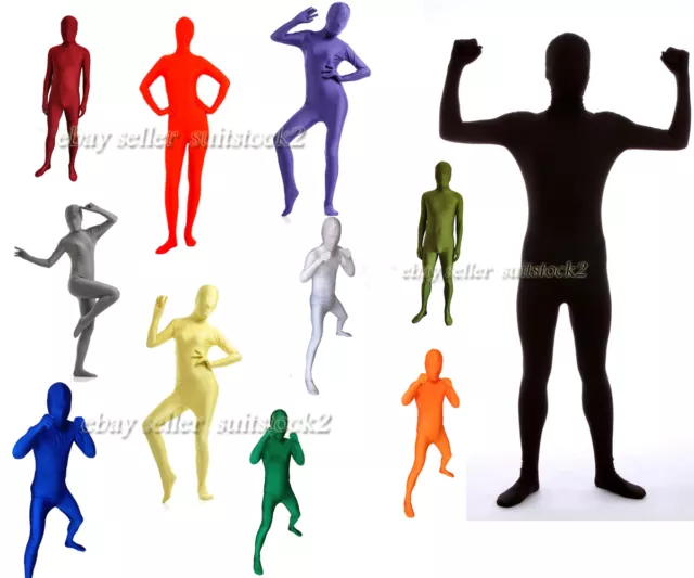 Bright tight Unisex Spandex 2nd Skin Catsuit Halloween Zentai Costumes unitard