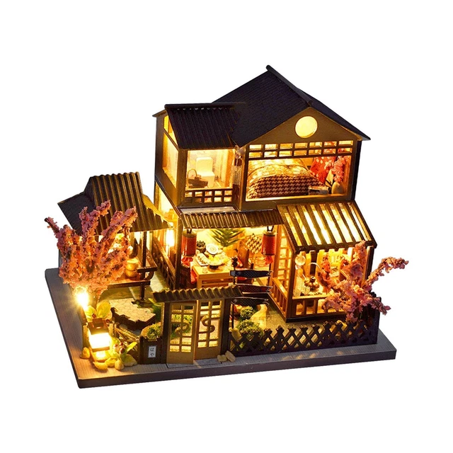 DIY Dollhouse Puzzle Toys with Furniture Unassembled Model Doll House Building