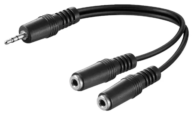 Câble Adaptateur 3,5mm Jack -> 2x (Bu ) #d151