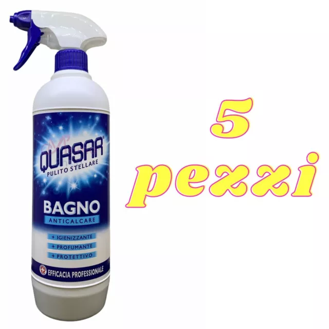 QUASAR BAGNO ANTICALCARE spray 650 ml - Set da 5 pz - EUR 24,85