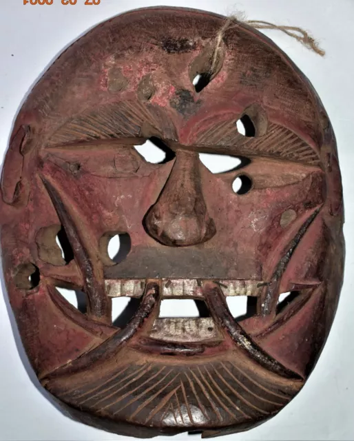 ORIG $399-MEGA NEPAL demon SHAMAN MASK 1900S 14" PROV