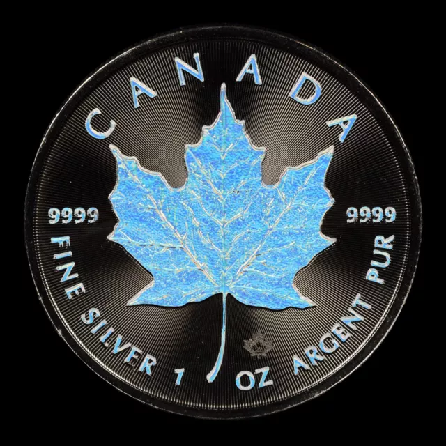 2022 Holographic Canadian Maple Leaf • 1oz Silver .9999 • LOW MINTAGE 500 ONLY