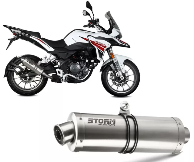 Scarico Storm By Mivv Oval Acciaio Inox Per Benelli Trk 251 2019 > 2020 2