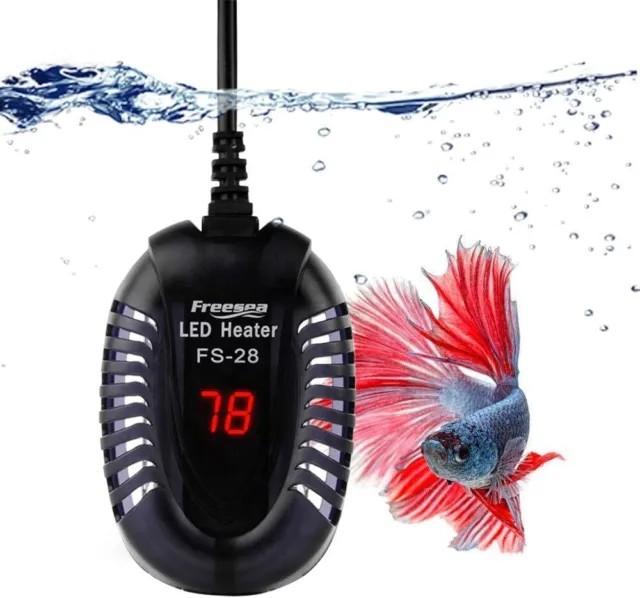 Aquarium Fish Tank Heater: 50W Small Submersible Turtle Heater with Adjustable T