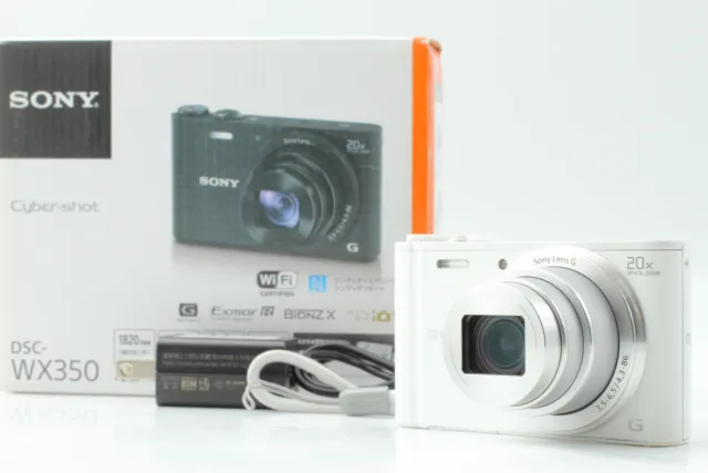 [ Top MINT in Box ] Sony Cyber-Shot DSC-WX350 White Digital Camera From JAPAN