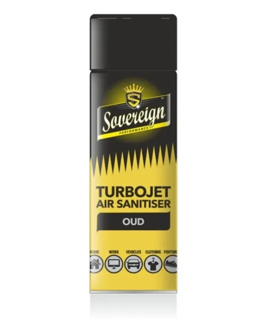 Sovereign Air Freshener Turbojet Blast Sanitiser Spray Car OUD NEW 500ml