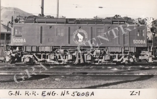 Rppc Great Northern Railway Railroad Gn Locomotive #5008-A Real Photo Postcard #