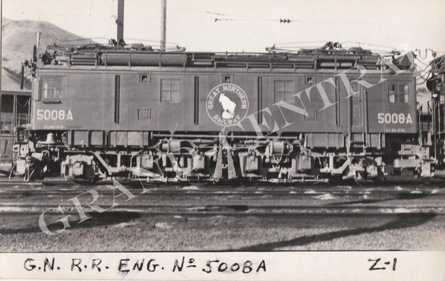 Rppc Great Northern Railway Railroad Gn Locomotive #5008-A Real Photo Postcard #