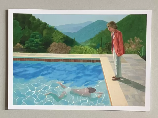 DAVID HOCKNEY, ‘PORTRAIT OF AN ARTIST’ exhibition art card, Tate Modern, 2023.