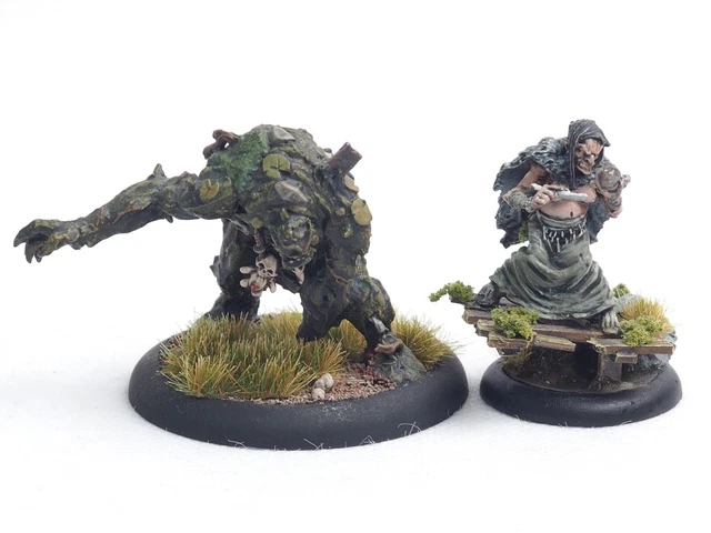 Wyrd Malifaux 1St Edition Neverborn Zoraida & Bad Juju. Painted. Brown 174