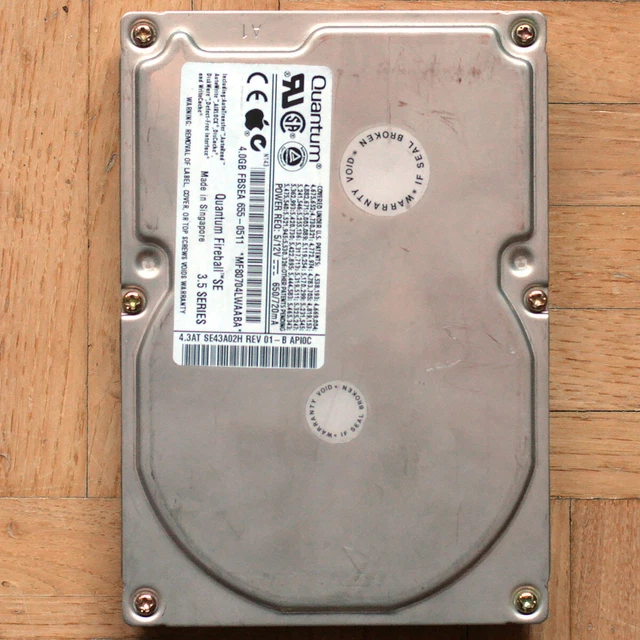 Disque Dur • Hard Drive • Apple • Quantum • Fireball Se • 4 Gb • Ata/Ide • 5400