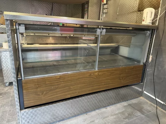 Commercial Refrigerated 2 Metre Serve Over Glass Display Counter Fridge Unit