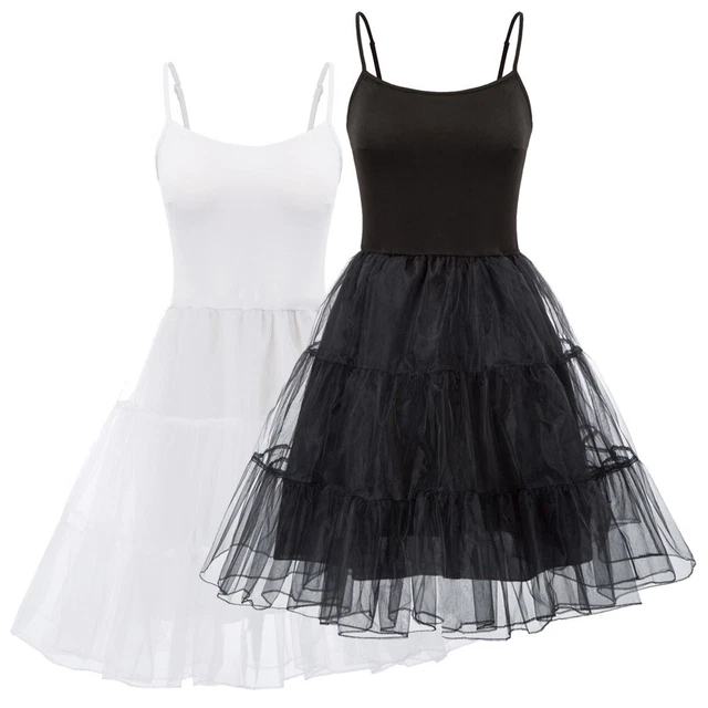 Splendida sottoveste da donna GK slip con gonna a velo a 2 strati