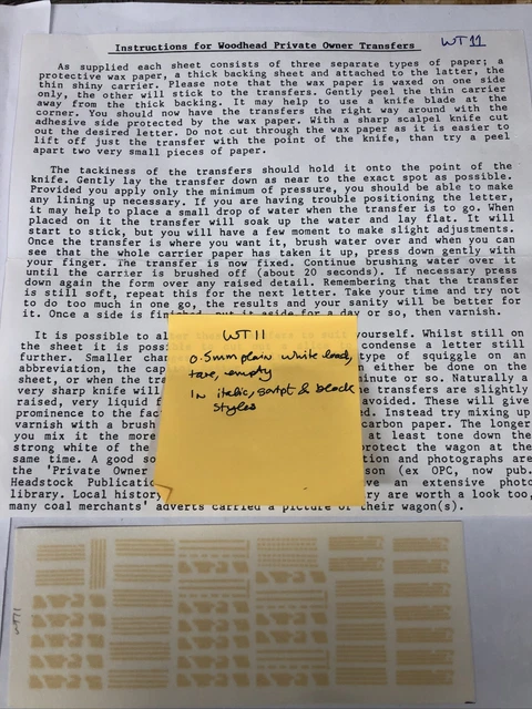 Waterslide Transfers For HO OO Scale OO Gauge Waterslide Decal Sheets – Letters, Numbers & Symbols For Model Railways Decals Letters - Foto 12