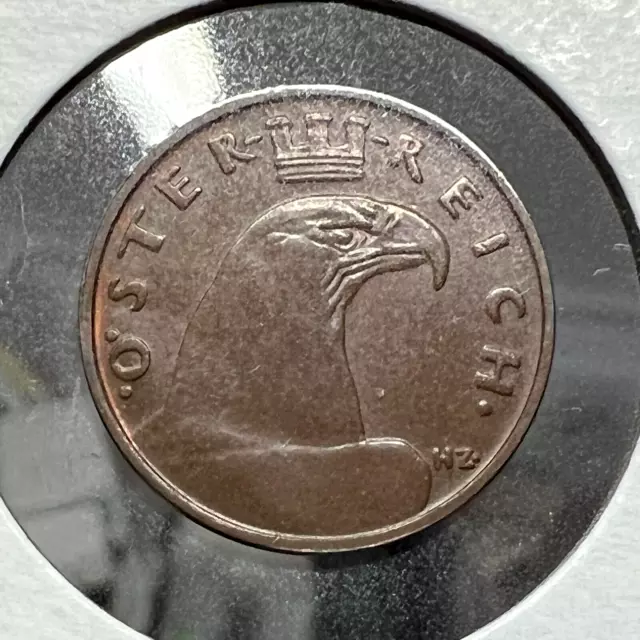 1926 Austria 1 Groschen Near Uncirculated Coin