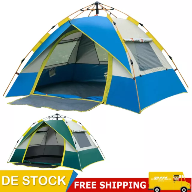 Automatikzelt 3-4 Personen Wurfzelt Pop-up Zelt Campingzelt Strand Trekking L7L0