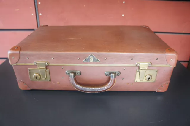 alter hübscher Vintage Koffer Reisekoffer antik Vulkanfiber