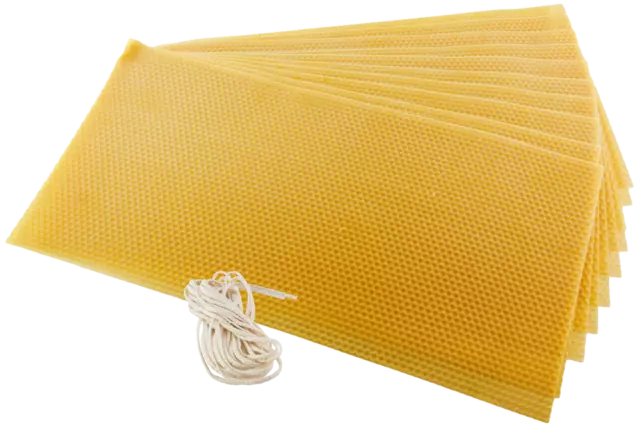 50 Sheets 100% Pure Natural Beeswax Candlemaking Bee Wax Candle Free Wick SALE