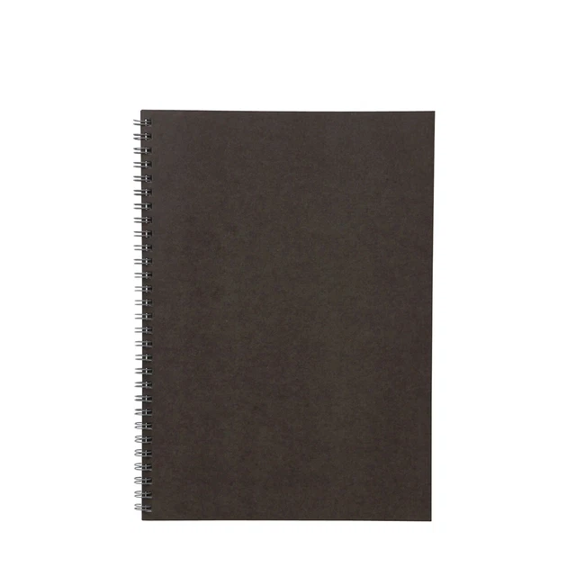 MUJI Double Ring Notebook B5 48 Sheets 7mm Horizontal Ruled Dark gray