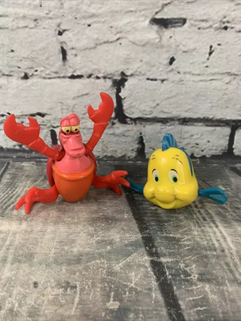 1996 Flounder And Sebastian The Little Mermaid Mcdonalds Happy Meal Toy 1499 Picclick