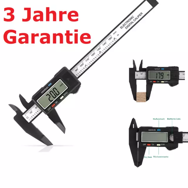 Messschieber Schieblehre Digital Messlehre 0-150 mm LCD Display Messchieber NEU