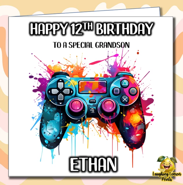 PERSONALISED GAMING BIRTHDAY Card Gamer Teenage Son Nephew Brother ...