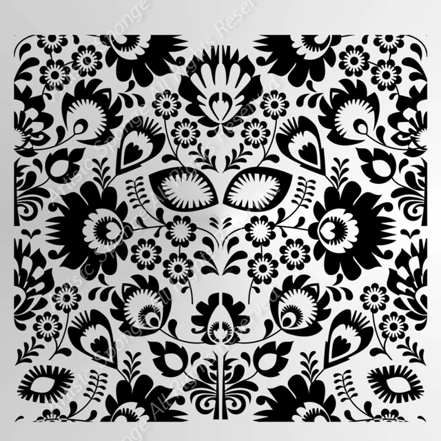 Stencil Plastica Riutilizzabile A3/A4/A5 - Per Decorazione Damasco Fai Da Te - Foto 2