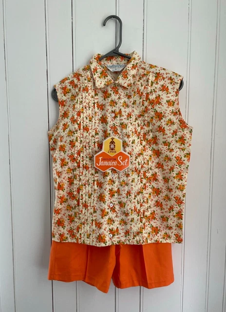 NWT Deadstock Adorable 50s-60s Floral Two Piece Short/Playsuit Set Sz 12 (XS)