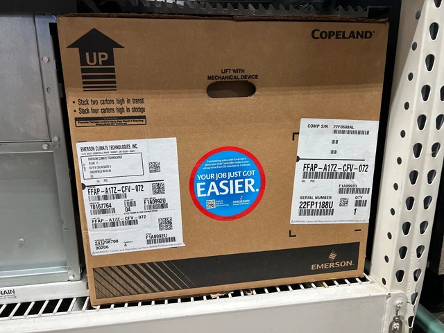 Copeland FFAPA17ZCFV072 CONDENSING UNIT 1.5HP *LOW TEMP* New 404A R134A R407A Copeland FFAPA17ZCFV072 CONDENSING UNIT 1.5HP *LOW TEMP* New 404A R134A R407A