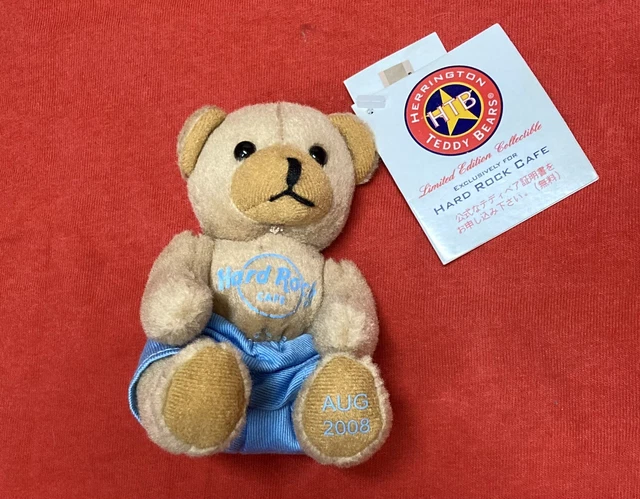 Hard Rock Cafe Herrington Teddy Bear Plush -Limited Edition Collectible Mini 4”