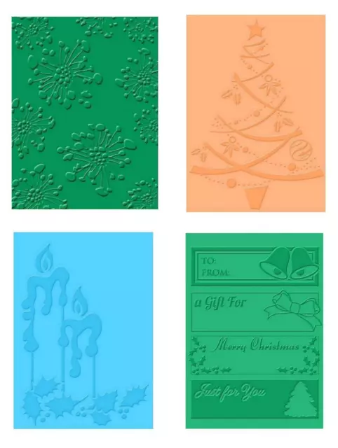 Prägeschablone Weihnachten Embossing Folder C6 Craft Concepts CC 32-35