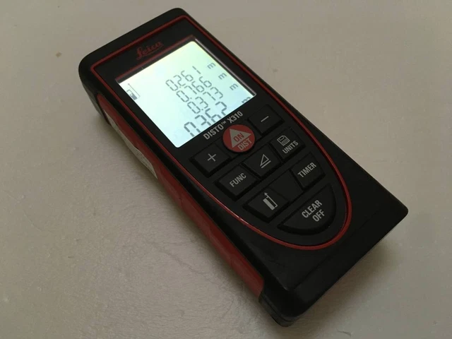 Leica Disto X310 Laser Distance Measure Meter Black Red tilt sensor installed