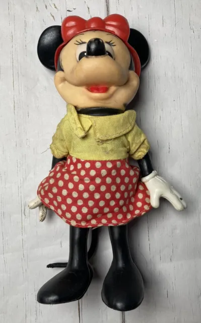 Rare Vintage 1960s Walt Disney R Dakin & Co. Large 7.5" Minnie Mouse Figure Doll