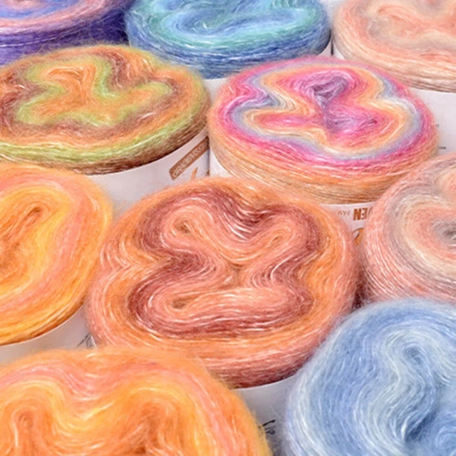 Crochet Fil de gâteau de couleur de gradient  BRICOLAGE