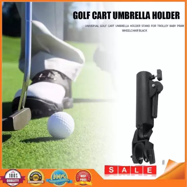 Golf Cart Umbrella Holder Double Lock Connector Stand for Trolley Universal