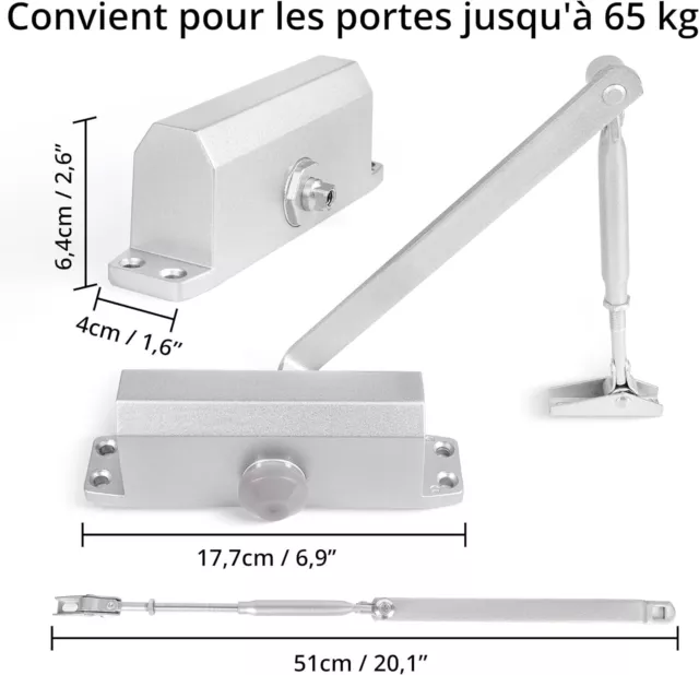 Ferme Porte Automatique Groom Porte À Ressort Hydraulique & Bras Télescopique 3