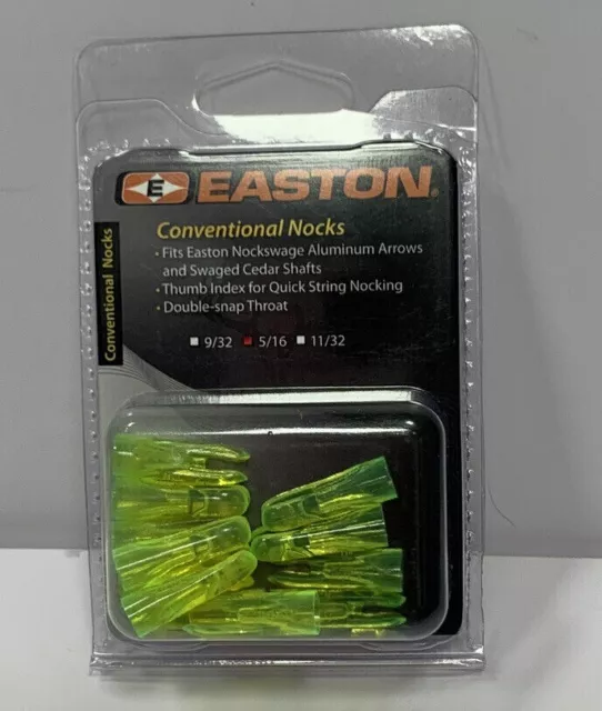 Easton Archery Neon Plastic Nocks Moon 691634 12pk Arrows 5/16