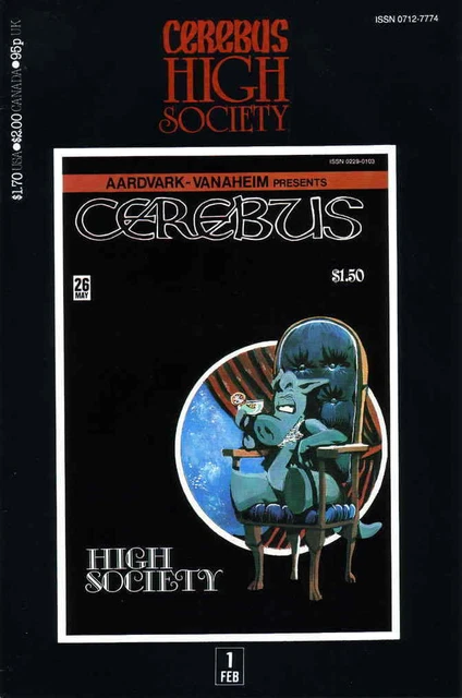Cerebus High Society #1 FN; Aardvark-Vanaheim | 26 Dave Sim - we combine shippin