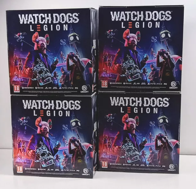 4x Watch Dogs Legion Aufsteller Werbung Deko Würfel Promo