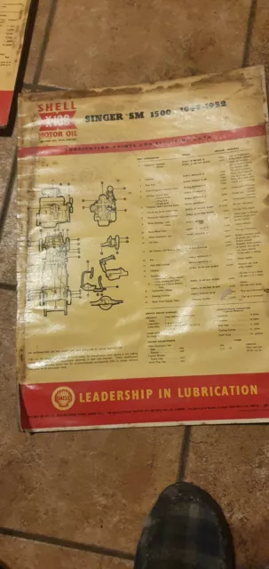 HILLMAN MINX 1949 - 1952  Genuine  Shell Motor Oil Lubrication Chart