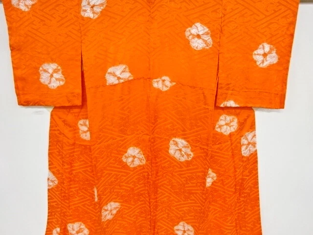 39650# Japanese Kimono / Antique Hitoe Juban / Shibori / Ume Blossom