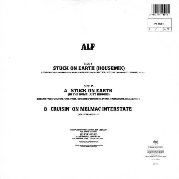 ALF - Stuck On Earth (Housemix) (Vinyl) 2