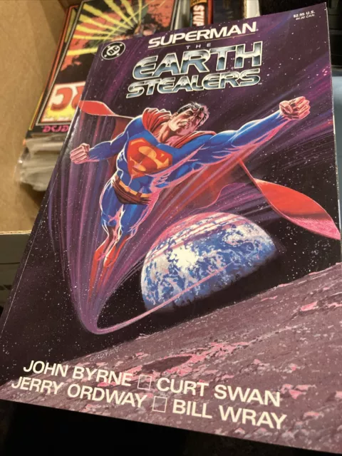 Superman The Earth Stealers 1988 DC Comics Softcover Format Superb Condition
